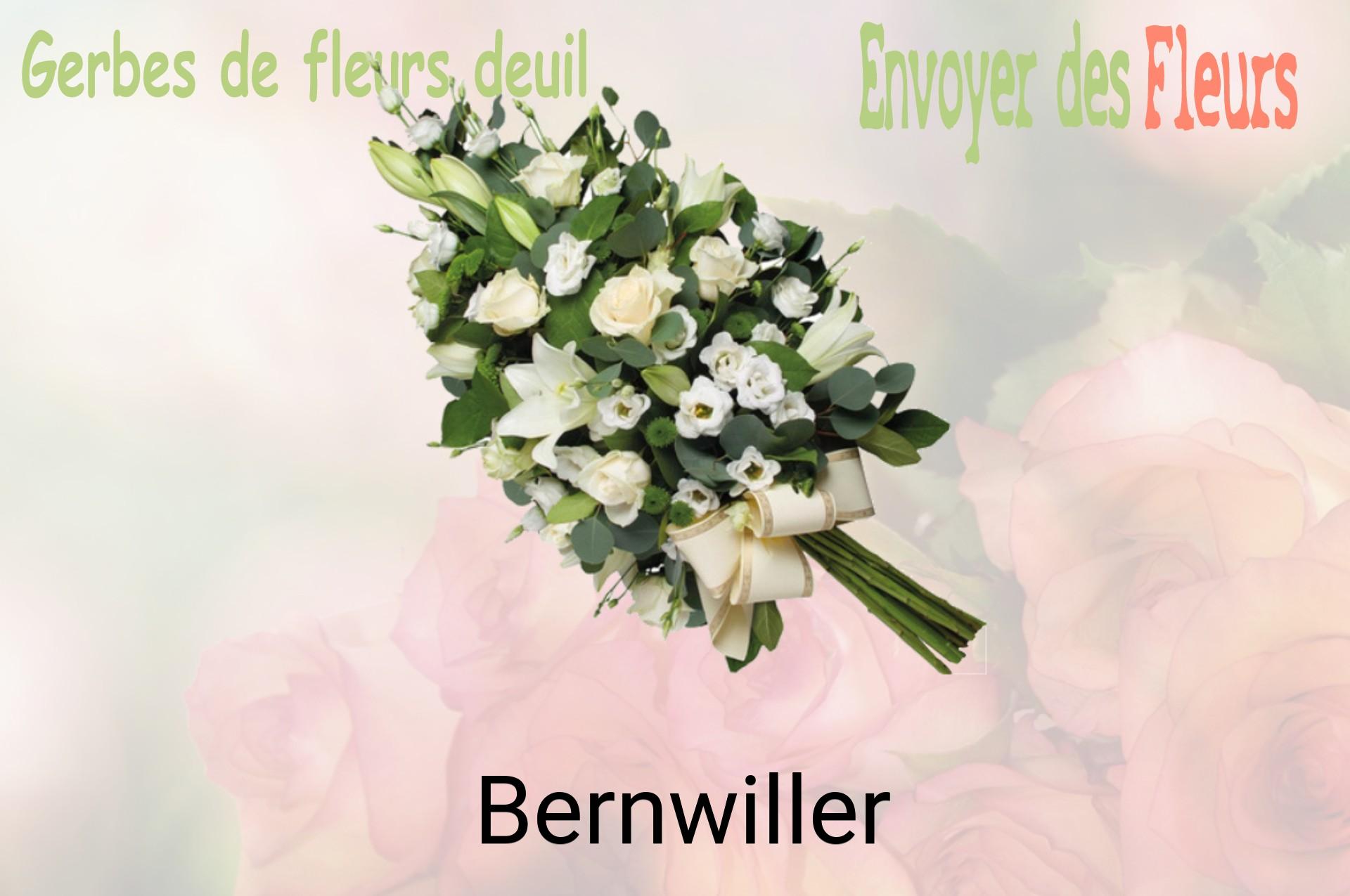 Gerbe de fleurs de deuil livrée à Bernwiller